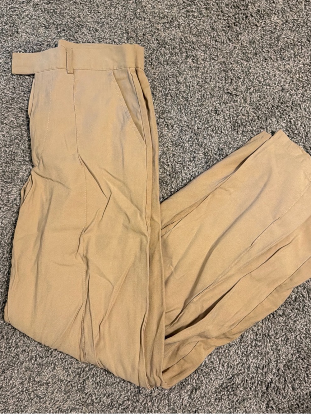 Cotton On Women's Tan High-Waist Trousers